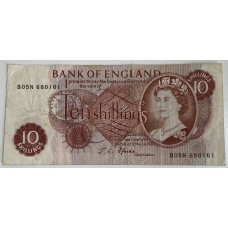 GREAT BRITIAN UK 1966 . TEN 10 SHILLINGS BANKNOTE and MILITARY NOTES